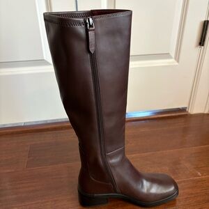Franco Sarto Giselle Tall Knee High Dark Brown Boot Women - 8 Wide